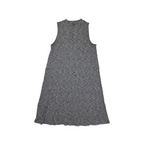 Madewell Heather Gray Knit Shift Mock Neck Tank Midi Dress Women's Size XS